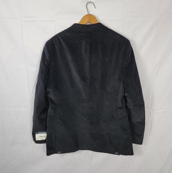 Men's Black Nautica Velour Blazer - Picture 2 of 5